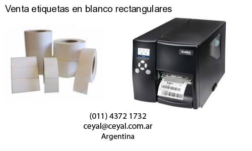 Venta etiquetas en blanco rectangulares