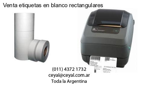 Venta etiquetas en blanco rectangulares