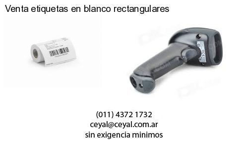 Venta etiquetas en blanco rectangulares