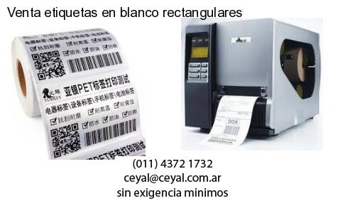 Venta etiquetas en blanco rectangulares