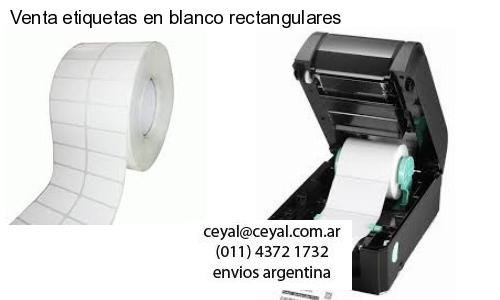 Venta etiquetas en blanco rectangulares