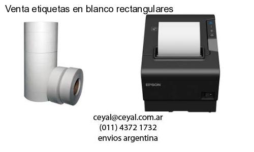 Venta etiquetas en blanco rectangulares