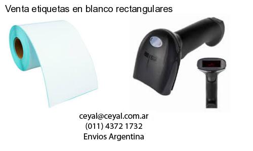 Venta etiquetas en blanco rectangulares