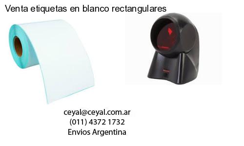 Venta etiquetas en blanco rectangulares