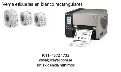 Venta etiquetas en blanco rectangulares