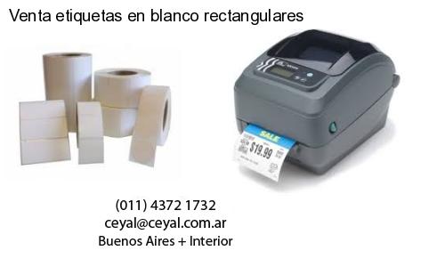 Venta etiquetas en blanco rectangulares