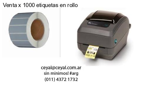 Venta x 1000 etiquetas en rollo