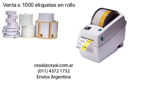 Venta x 1000 etiquetas en rollo