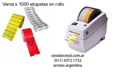 Venta x 1000 etiquetas en rollo