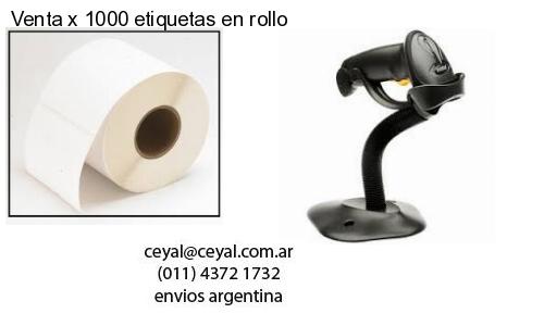 Venta x 1000 etiquetas en rollo