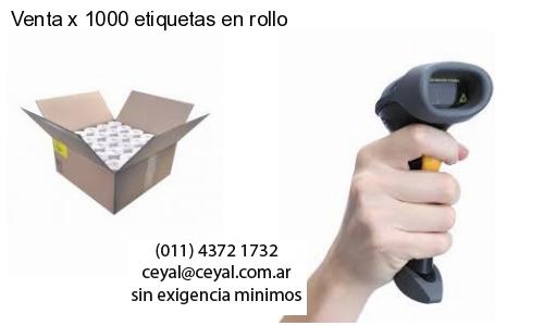 Venta x 1000 etiquetas en rollo