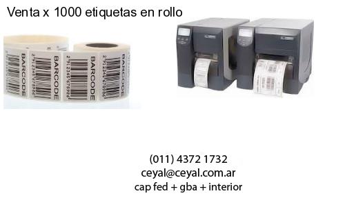 Venta x 1000 etiquetas en rollo