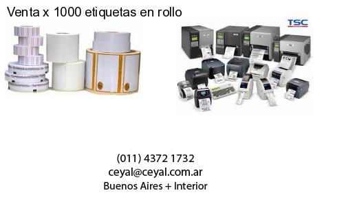 Venta x 1000 etiquetas en rollo