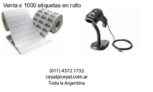 Venta x 1000 etiquetas en rollo