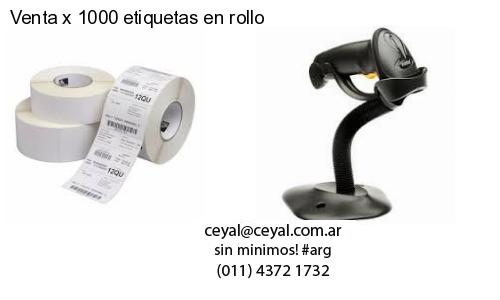 Venta x 1000 etiquetas en rollo