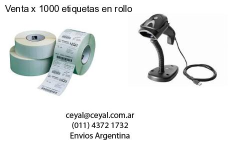 Venta x 1000 etiquetas en rollo