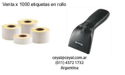 Venta x 1000 etiquetas en rollo