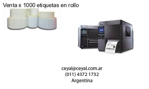 Venta x 1000 etiquetas en rollo