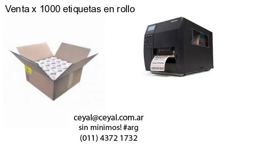 Venta x 1000 etiquetas en rollo