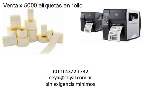 Venta x 5000 etiquetas en rollo