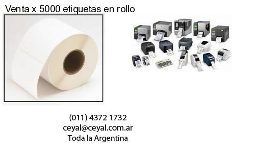 Venta x 5000 etiquetas en rollo