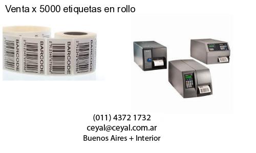 Venta x 5000 etiquetas en rollo