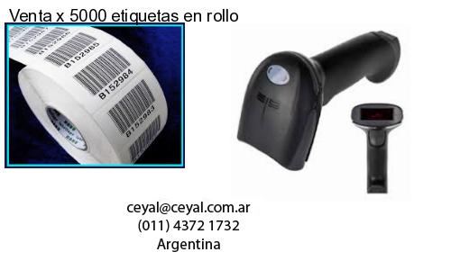 Venta x 5000 etiquetas en rollo