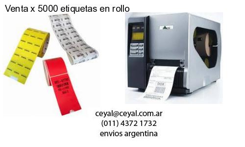 Venta x 5000 etiquetas en rollo