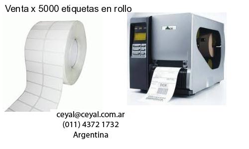 Venta x 5000 etiquetas en rollo