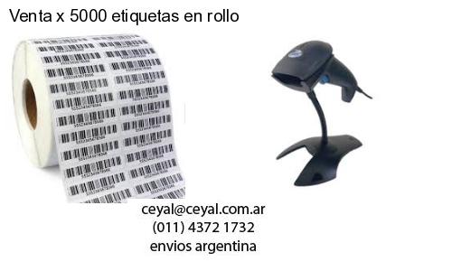 Venta x 5000 etiquetas en rollo