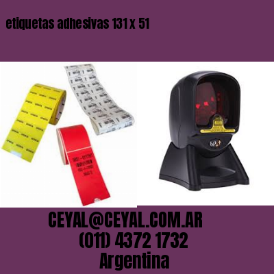 etiquetas adhesivas 131 x 51