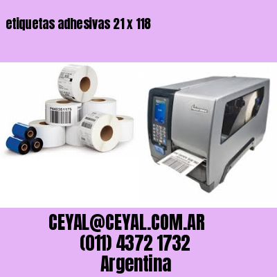 etiquetas adhesivas 21 x 118