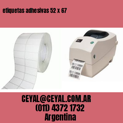 etiquetas adhesivas 52 x 67