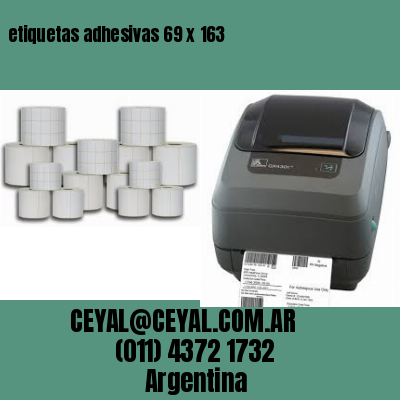 etiquetas adhesivas 69 x 163