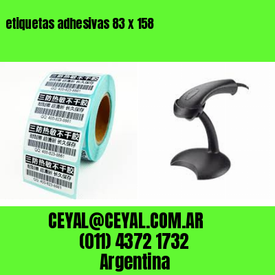 etiquetas adhesivas 83 x 158