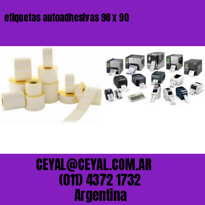 etiquetas autoadhesivas 98 x 90