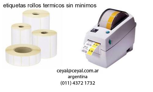 etiquetas rollos termicos sin minimos