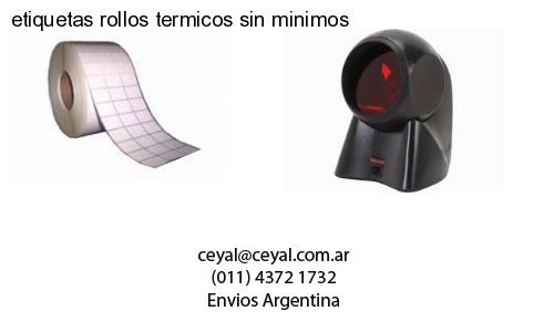 etiquetas rollos termicos sin minimos