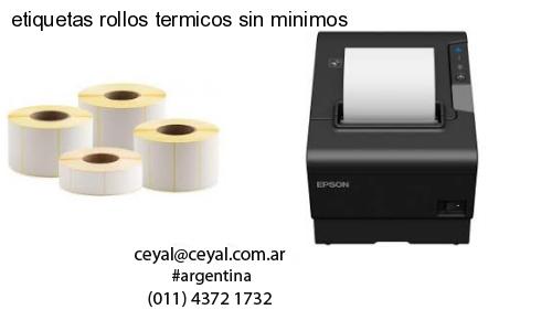 etiquetas rollos termicos sin minimos