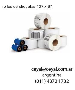 rollos de etiquetas 107 x 87