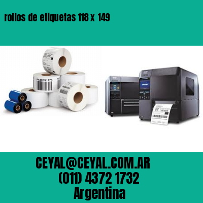 rollos de etiquetas 118 x 149