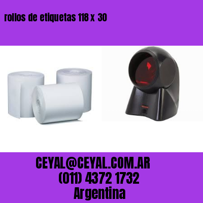 rollos de etiquetas 118 x 30