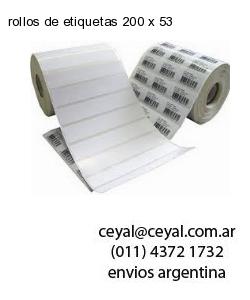 rollos de etiquetas 200 x 53