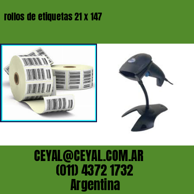 rollos de etiquetas 21 x 147