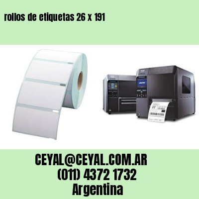 rollos de etiquetas 26 x 191