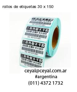 rollos de etiquetas 30 x 150