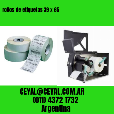 rollos de etiquetas 39 x 65