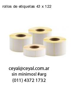 rollos de etiquetas 43 x 122