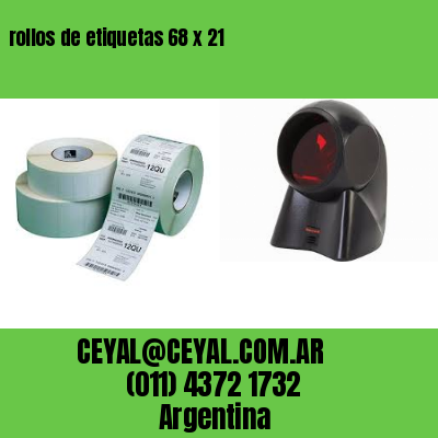 rollos de etiquetas 68 x 21