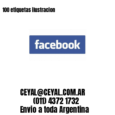 100 etiquetas ilustracion